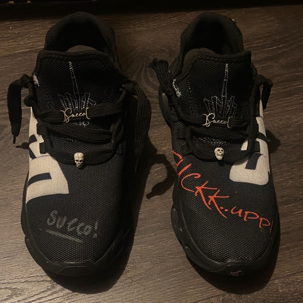 Mens Graphic Slip-On Sneakers